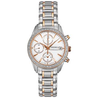 Seiko Women's Crystal Steel Bracelet Watch Seiko Women's Seiko Watches