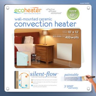 Eco Heater 440 Watt Ceramic Convection Flat Panel Space Heater