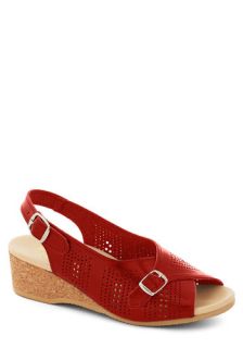The Perf Sandal in Cherry  Mod Retro Vintage Sandals