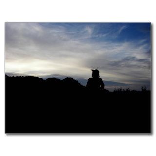 A Prospector's Silhouette Post Card