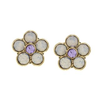 Betsey Johnson Opal Small Flower Stud Earrings Betsey Johnson Fashion Earrings