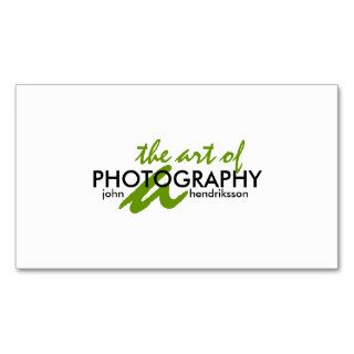 Photograper profile card with QR barcode Business Card