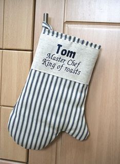 personalised oven glove for him by blossom & flo