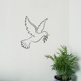white dove vinyl wall sticker by oakdene designs
