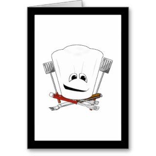 King of the Grill with Chef Hat and BBQ Tools Card