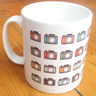 colourful camera icons mug by flaming imp