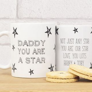 personalised 'dad star' father's day mug by tillyanna