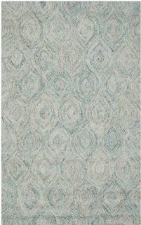 Shop Safavieh IKT631A Ikat Collection Wool Area Rug, 4 Feet by 6 Feet, Ivory and Sea Blue at the  Home Dcor Store. Find the latest styles with the lowest prices from Safavieh