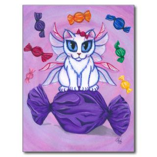 Candy Fairy Cat Hard Candy Sweetie Postcard