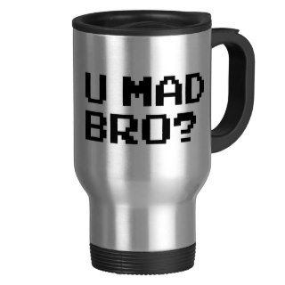 U MAD BRO? meme/chat/irc/4chan/troll/trolling Coffee Mugs