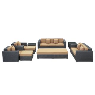 Modway Eclipse 9 Piece Deep Seating Group with Cushions