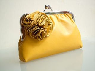 ruffelle adele soft leather clutch bag by caramel designs