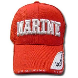 UNITED STATES MARINE CORPS US SEAL NEW RED CAP HAT ADJ  Sports Fan Baseball Caps  Sports & Outdoors