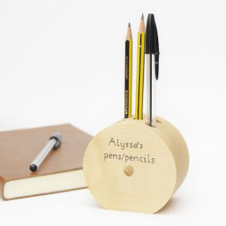 wooden pencil holder by cairn wood design