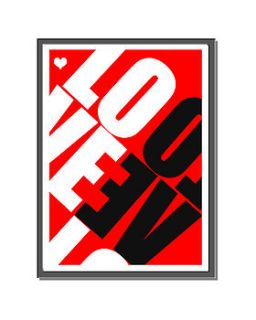 love large letter canvas or poster print by i love design
