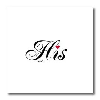 ht_112861_3 InspirationzStore His and Hers gifts   His   part of his and hers set   fancy cursive script text   romantic couple wedding anniversary   Iron on Heat Transfers   10x10 Iron on Heat Transfer for White Material Patio, Lawn & Garden