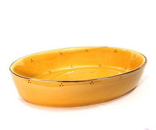 oval oven proof dish by erde ceramica