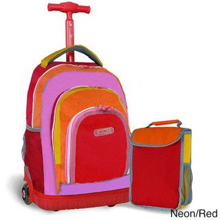 J World 'Lollipop' 16 inch Kid's Rolling Backpack and Lunchbag J World Kids' Rolling Backpacks