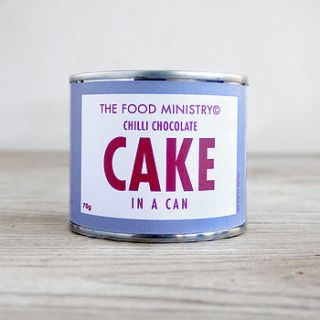 chilli choc cake in a can by the food ministry ©