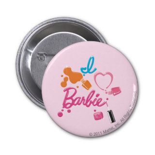 Barbie Nail Polish  Spills Pinback Buttons