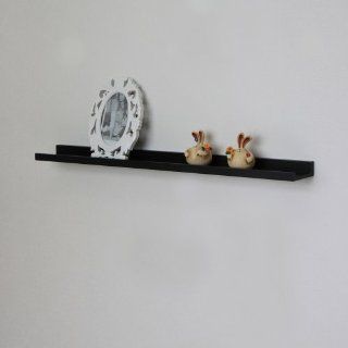 ElleHome Wausau Photo Ledge Wall Shelf, 36 L X 4 W X 2 H Inch, Espresso   Floating Shelves