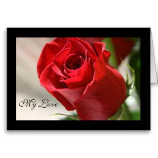 "My Love" Rose Valentine Greeting Card