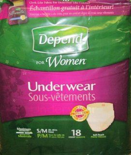 Depend Underwear, for Women, Maximum Absorbency, S/M (28 40 Inch), 18 ct. Health & Personal Care