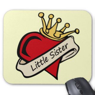 Little Sister Heart Tattoo Mouse Pad