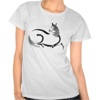 Japanese Ink Drawing of Horse T shirt