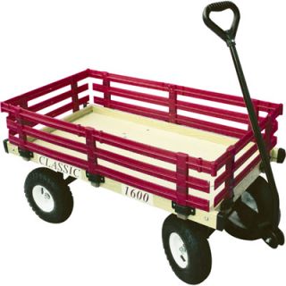 Wooden Wagon With Corner Lock — 300-Lb. Capacity, Model# 1600-410  Hand Pull Wagons