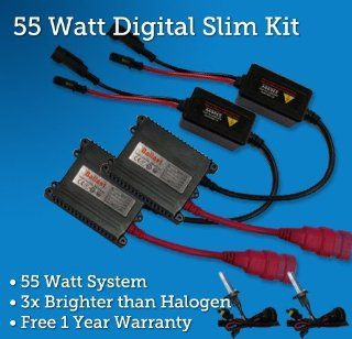 Digital Slim HID Kit (55 Watt)   3x Brighter than Halogen (9004/9007 Bi Xenon +$20.00, 6000k Crystal White)  Automotive Electronic Security Products 