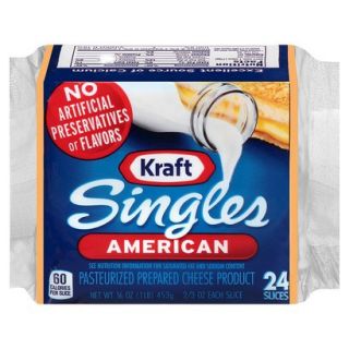 Kraft Singles American Cheese Slices 16 oz 24 ct