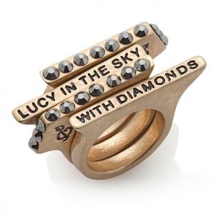 Music Culture "Lucy in the Sky with Diamonds" Set of 4 Stack Rings