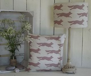 flying fox linen lampshade by rustic country crafts