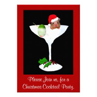 Cute Hamster Christmas Party Invitation