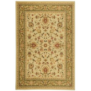 Traditional Yale Mahal Ivory Area Rug (5'3 x 7'3) 5x8   6x9 Rugs