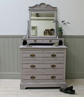 painted edwardian dressing chest by distressed but not forsaken