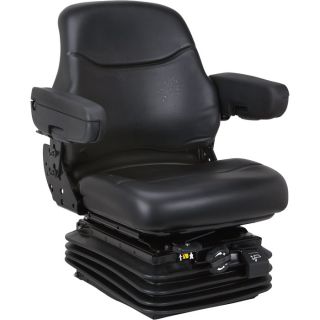 K & M Uni Pro Multi Adjust, Multi Purpose Tractor Seat and Suspension   Black,