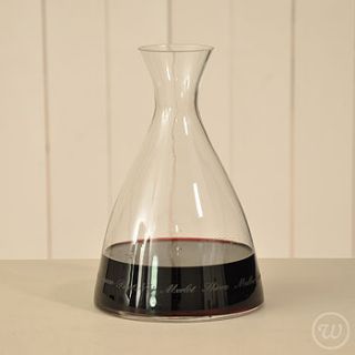 etched glass decanter by og home