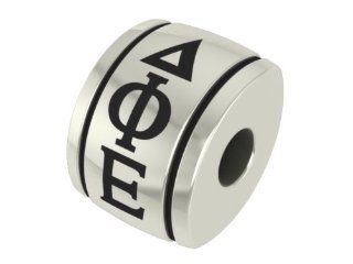 Delta Phi Epsilon Barrel Sorority Bead Fits Most Pandora Style Bracelets Including Pandora, Chamilia, Biagi, Zable, Troll and More. High Quality Bead in Stock for Immediate Shipping Jewelry