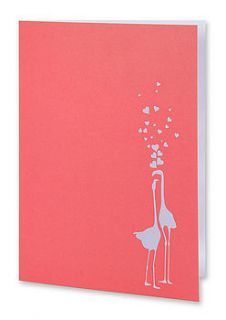 flamingo love laser cut valentines card by cutture