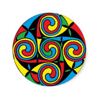 celtic spiral round sticker