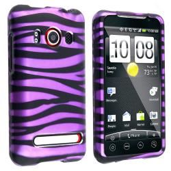 Purple Black Zebra Protective Case for HTC EVO 4G Supersonic Eforcity Cases & Holders