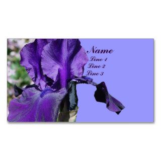 Purple Iris Flower Up Close Business Card