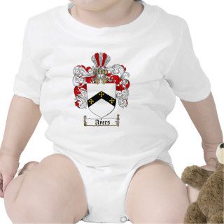 AYERS FAMILY CREST    AYERS COAT OF ARMS ROMPER