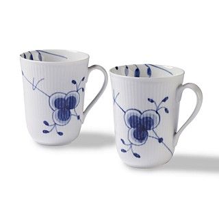Royal Copenhagen Blue Fluted Mega Mugs, Set of 2's