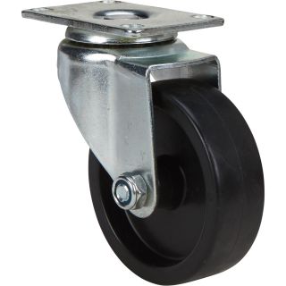 Fairbanks Polyolefin Swivel Caster — 4in. x 1 1/4in.  Up to 299 Lbs.