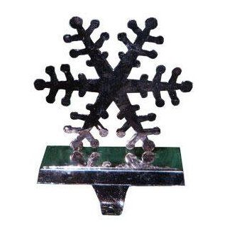 Sterling Inc. Plated Silver Metal Snowflake Stocking Holder   Christmas Stockings