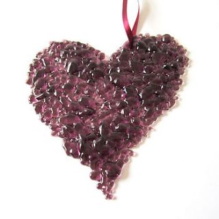 handmade frit glass heart by ilovehearts