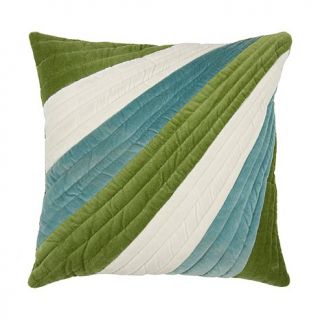 Diagonal Stripe Throw Pillow, 18 x 18in   Green/Blue